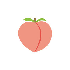 Peach fruit vector emoji illustration symbol sign icon
