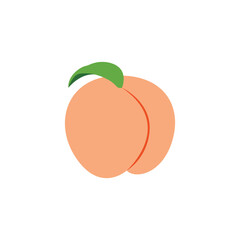 Peach fruit vector emoji illustration symbol sign icon