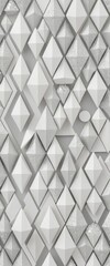 Fototapeta premium A striking white and silver geometric pattern featuring interlocking shapes, creating a modern and sophisticated design with a sleek, polished finish.