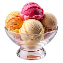 Delicious Ice Cream Scoops: Creamy, Colorful, and Cool on Transparent  background