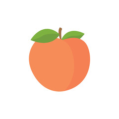 Peach fruit vector emoji illustration symbol sign icon