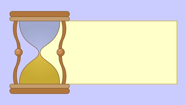 illustration of an hourglass in a flat style