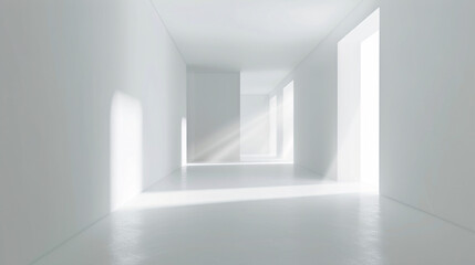 Elegant smooth gradient plain white texture background with empty space, ideal for clean and minimalistic designs.

