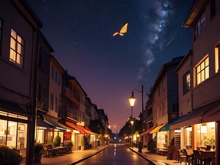 Colorful Sky and Falling Night