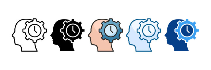 Time Management Icon Set Multiple Style Collection