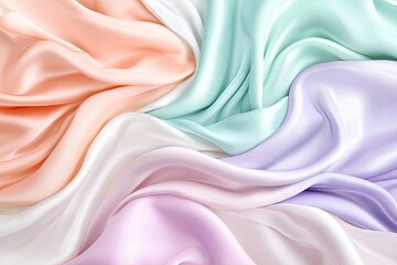Obraz premium Flowing Pastel Fabrics