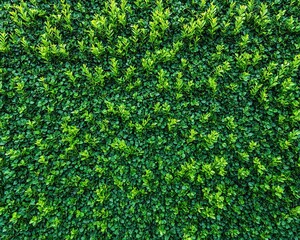 Lush green foliage wall texture