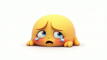 A floppy rectangle-shaped emoji (like a soft piece of paper drooping) with a worried, anxious face