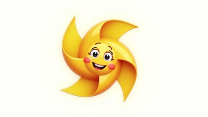 A pinwheel-shaped emoji (spinning effect) with a dizzy face