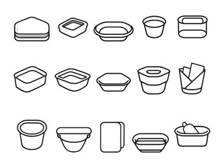 Paper Tray line art icon minimalist design concept