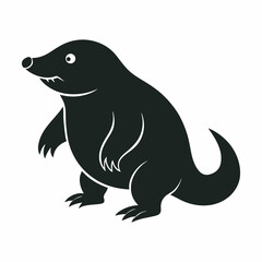 Mole vector art, silhouette, and illustration art.