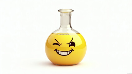 A potion bottle-shaped emoji (round flask with a thin neck) showing a mischievous smirk