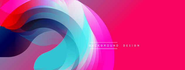Abstract fluid shapes, vibrant colors blend. Modern design, dynamic composition, smooth gradients create visual interest.