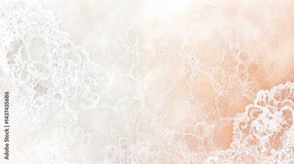 Poster delicate lace pattern with a soft, muted color gradient
