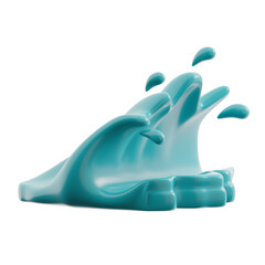 Ocean wave 3d illustration