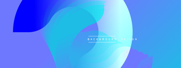 Abstract fluid shapes, vibrant blue gradients. Modern design, smooth transitions, dynamic composition. Background texture suggests movement, depth.