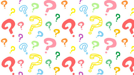 Seamless background illustration with question marks.