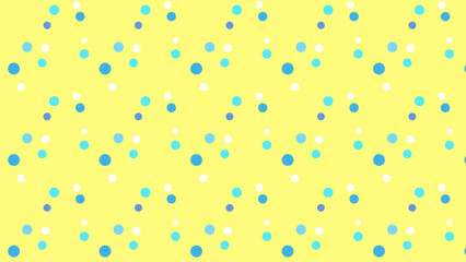 Illustration with seamless polka dots on yellow background