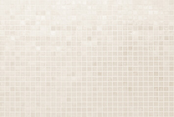 Cream light ceramic wall chequered and floor tiles mosaic background in bathroom, kitchen. Design...