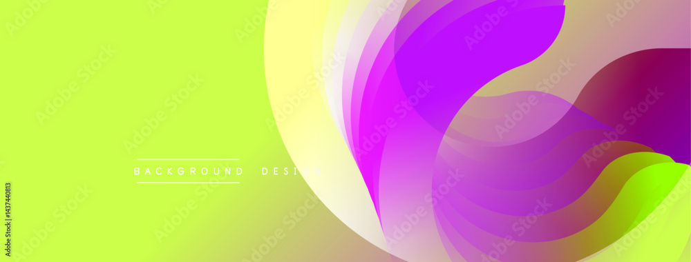 Aufkleber Abstract colorful layers create dynamic flow. Gradient shades blend, forming modern background design. Vivid hues inspire creativity.