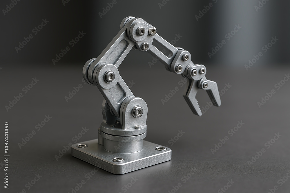 Aufkleber a detailed image of a robotic arm showcasing intricate mechanisms and joints, highlighting its desig