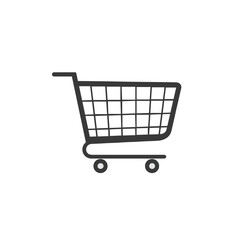 shopping cart icon in minimalist style,vector illustration