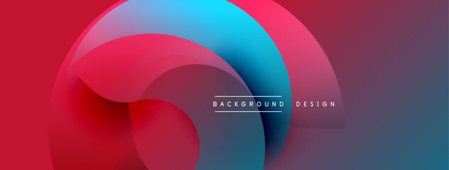 Abstract fluid shapes, vibrant red, blue hues. Modern design, smooth gradients create dynamic visual effect. Minimalist composition.