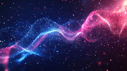 Obraz premium Abstract glowing particles