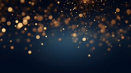 A blurry image of a blue background with gold glitter