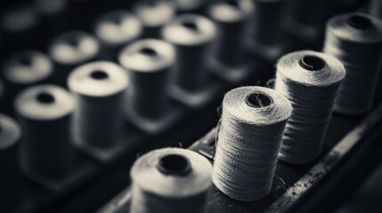 Close-up of spools of thread (2)