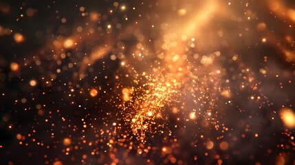 Obraz premium A bright orange background with lots of sparkles