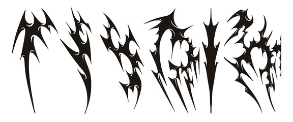 Y2K Tribal Tatto Futuristic Style