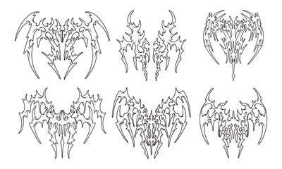Y2K Tribal Tatto Futuristic Style