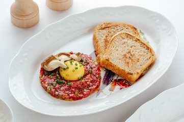 restaurant food on a white background. photos for the menu