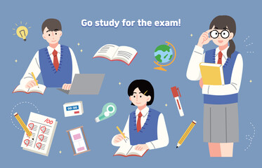 공부하는 학생들