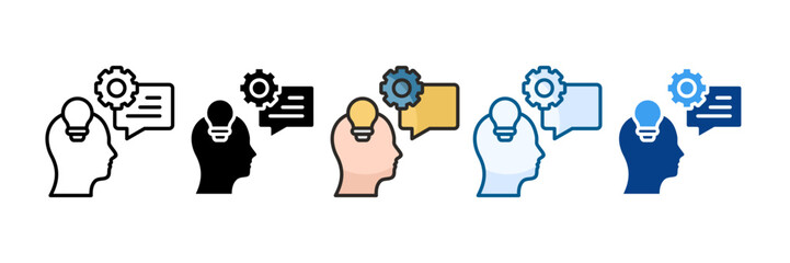 Facilitation Skills Icon Set Multiple Style Collection