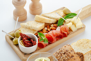 restaurant food on a white background. photos for the menu