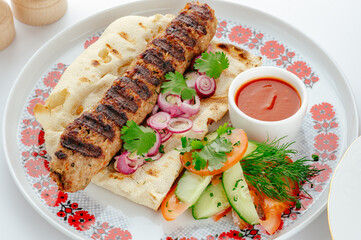 restaurant food on a white background. photos for the menu