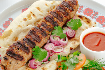 restaurant food on a white background. photos for the menu