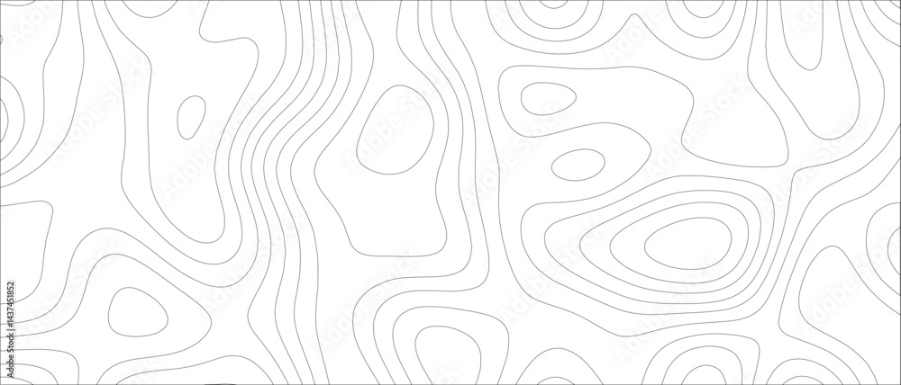 Poster Abstract undulate gray wave swirl. frequency soundwave. Contour maps vector illustration Topo contour map. Wave Topography and geography map grid  & topographic map background concept