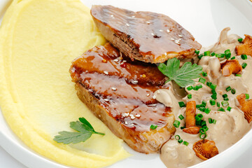 restaurant food on a white background. photos for the menu