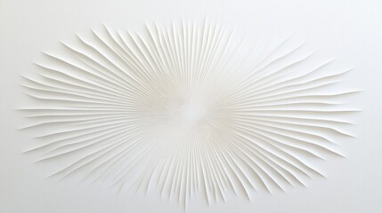 Abstract relief sculpture, radiating lines, centered depth