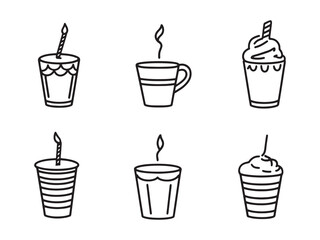 Party Cup line art icon simple festive artwork inspiration