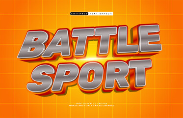 battle sport editable text effect with a game and champion text effect