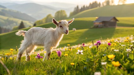 goat on the meadow