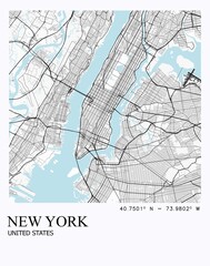 New York City Minimalist Map