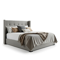 modern living room with bed and pillows