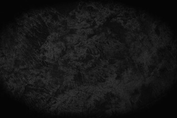 Close up retro plain dark black cement concrete wall background texture for show or advertise or...