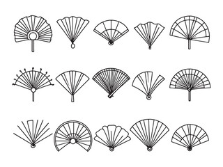 Party Fan line art icon illustration for fun events