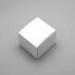 White box mockup. Blank packaging boxes, cube perspective view isolated on white	